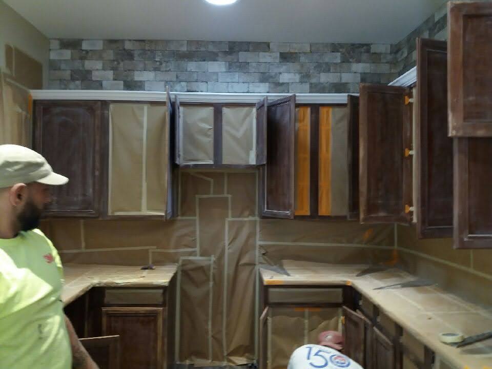 Two-Tone Cabinet Transformation - Before